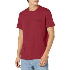 노티카 맨즈 반팔 솔리드 크루넥 티셔츠, 작은_바롤로 솔리드