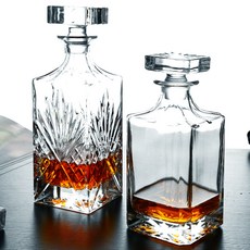크리스탈 위스키 술병 선물용 양주 홈바 디캔더 보관용, 1개, 500ml
