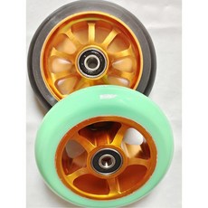 스턴트 스쿠터 바퀴 익스트림 타이어 고강도 트릭용, 20. 알루미늄 휠 120x24mm × 1개