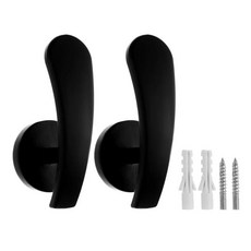 레트로 모던 커튼 홀더 벽걸이형 금속 훅, 1개, 1. black