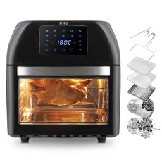 아이닉 대용량 에어프라이어 16L + 7종 조리도구, AO-16LS, 블랙