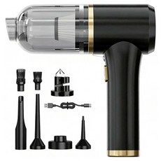 HELLOLEIBOO 다용도 휴대용 무선 진공 청소기 ZX109, 블랙