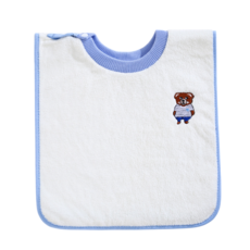 KIDS PARK兒童背心式洗漱巾多功能圍兜口水巾/柔軟親膚/吸水速乾/寶寶洗漱好幫手, 背心式【藍色】, 1個