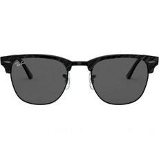 메타 글래스 가상 VR 스마트글래스 레이밴 RB3016 클럽마스터 스퀘어 선글라스, Wrinkled Black on Black/Dark G, 49 Millimeters