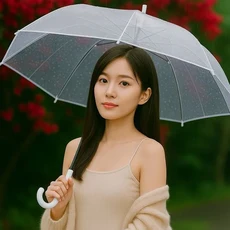 짱짱한 고급 투명우산 비닐 자동 장우산
