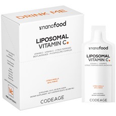 Codeage 奈米食品 脂質體維他命C 1000mg 柑橘香草口味 32入, 480ml, 1盒