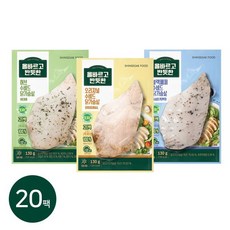신세계푸드 올바르고반듯한 수비드 닭가슴살130g 20개 올반, 블랙페퍼 20개, 1세트, 130g