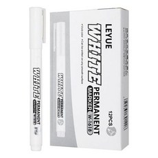 유성 마카펜 화이트 아크릴 페인트 마커펜 유리에 쓰는 지워지지 않는 매직펜 12개 roy+2409MA