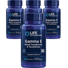 LIFE EXTENSION Gamma E維生素E軟膠囊, 60顆, 4罐