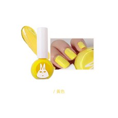 韓國 recipebox 韓兔可撕式水性兒童指甲油(可剝式指甲油/兒童指甲油/安全無毒/水性指甲油）, 活力黃, 1個