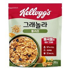 켈로그 통귀리 그래놀라 시리얼, 500g, 4개