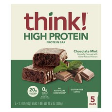 美國 think 高蛋白棒 巧克力薄荷 5入, 300g, 1個