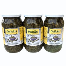 델리시아스 케이퍼 연어요리 파스타소스 절임 피클 병조림, 950g, 3개