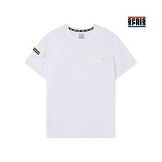 스프리스 남성 소매건빵 반팔 티셔츠 화이트