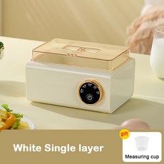 계란삶는기계 계란찜기 키친아트 다기능 전기 계란 찜기 옥수수 우유 주방 조리 기계 빠른 이중층 보일러, White 1, 1) White 1, 1개
