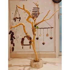 앵무새횟대 새놀이터 스탠드 새장용품 L사이즈 높이조절 횟대 그루터기 받침 모란 용품 9M, Square