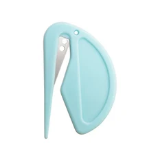 1개 플라스틱 미니 레터 오프너 봉투 종이 절단 아트 유틸리티 나이프 로프 박스 펫 매듭, 01 light blue