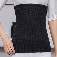 벨벳기모 니트 방한 복대 차콜 따뜻한 복부찜질 배워머