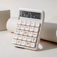 고급형 금융 사무용 계산기 학생용 기계식 버튼 분리형, 기본 색상, 고급스러운디자인의-꼬마강아지분리가능