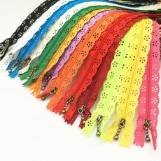 YEQIN 랜덤 색상 20개/로트 30cm 12인치 DIY 나일론 지퍼 레이스 웨딩드레스 바느질용 마감, Style2-10 inch