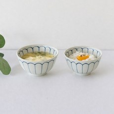 데이지 일본식 밥그릇 국그릇 세트 도자기 공기 대접 홈식기, 밥공기+국공기, 1개