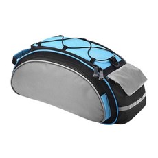 자전거 리어 랙 백 방수 자전거 패니어 백 쉽게 설치 가능, 블루 그레이, 1개