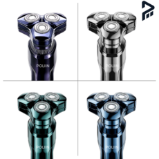 POLIIN 전기면도기 완전 방수 IPX7 등급 C타입 충전 남자 전동 면도기 KS0272, 토브 실버