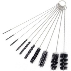 혼베이 10PCS 7.87인치 나일론 튜브 브러시 세트 테스트 튜브 물병 음료 빨대 안경 키보드 보석 청소 등을 위한 청소 브러시 세트