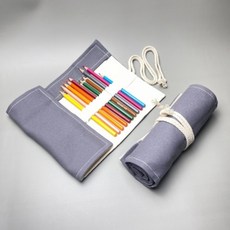 파우치 색연필 36구 휴대용 두루마리 필통, 1개, 상세페이지 참조