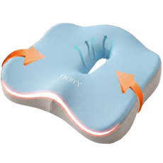 오운 메모리폼 치질 도넛 방석, 블루, 1개