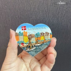 마카오마그넷 마카오기념품 성바울성당 마그네틱 마카오성당 냉장고 세계, DQ. 하트 모양의 덴