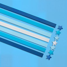 보쉘 별접기 별종이 별색종이 종이별, 1350매, 블루톤색