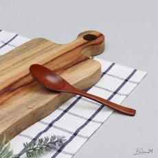 로즈우드 옻칠 우동 스푼 중 숟가락 국물 공예품 고급 자연 천연