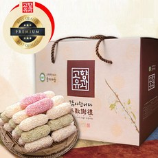 국산100% 한과선물세트 어르신 혼합유과 전통과자 찹쌀 건강간식, 1개, 500g