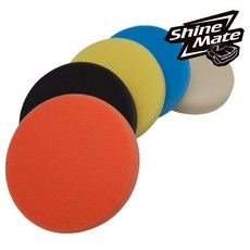 샤인메이트 스펀지 광택 패드 5인치 shinemate 차량 세차 스폰지 자동차 폴리싱, 오렌지(40ppi), 1개