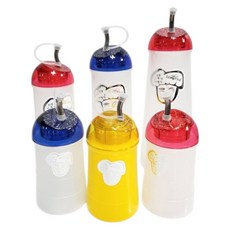 신한 웰빙안새내양념병 겨자병 스텐꼭지 업소용 간장 오일 케찹 소스병, 소, 적색, 1개