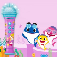 유아 상어가족 영어 동요 그림책 LED 마이크 장난감 완구