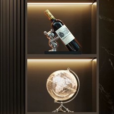 와인 거치대 주류진열대 고급디자인 정리 토끼 보관대, H. 투명 글로브 실버