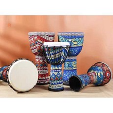 10인치 젬베 타악기 학생 퍼커션 드럼 연습 아동 합주 아프리카악기 잼배 아프리카 초보자, 1개, 8인치 플라워 (별자리 풀세트)