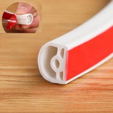 키밍 문틈 소음방지 고무패킹 6m 바람막이 풍지판, 1개, 화이트 C3306-D형 9x6mm