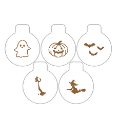 할로윈 라떼아트틀 핼러윈 라떼 스텐실 도안, 유령, 1개