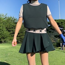 투솜 여성골프조끼 가을골프조끼 여자골프조끼 신축성 빅사이즈 네오플랜 별 시보리 베스트 여성 골프 조끼 봄 가을 간절기 아우터 몸매보정 뱃살커버