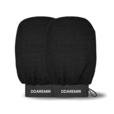 때르미르장 살살밀어도 때가 잘 나오는 프리미엄 때장갑 등때밀이, 블랙, 1세트, 2개입