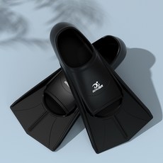 自由泳蛙鞋鴨掌專業訓練短腳蹼蛙泳鴨腳板浮潛水男女游泳腳蹼兒童, 黑色