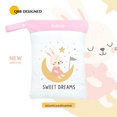 데이희 기저귀파우치 유모차 방수 기저귀가방 감성, 달 토끼, 1개, 1개입