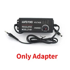 AC 220V에서 3V 5V 9V 12V 변환 가능한 조절식 전원 어댑터 DC LED 디스플레이 화면 공급 장치 (8개의 잭, 06 9V-24V 5A, 02 ONLY Adapter, 02 EU Plug