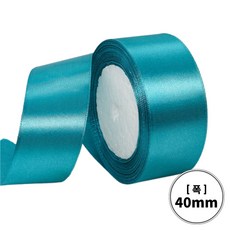 아트위브 새틴 공단 선물포장 리본 망사 테이프 끈 장식 40mm, 22M, 47. 피코크블루