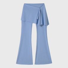 DFMEI 兩件套高腰加長瑜伽褲女微喇叭褲帶屁簾可外穿跑步運動健身長褲子