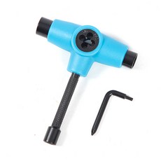 보드렌치 T타입 다용도 롱보드 어판 조립 디버깅 반자동공구 라쳇 슬리브 인라인 T공구, 블루 T 모양의 태핑, 1개