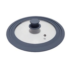 다용도 실리콘 멀티뚜껑 22 24 26cm겸용/후리이팬덮개 냄비덮개, 실리콘 강화유리 뚜껑_중형, 1개